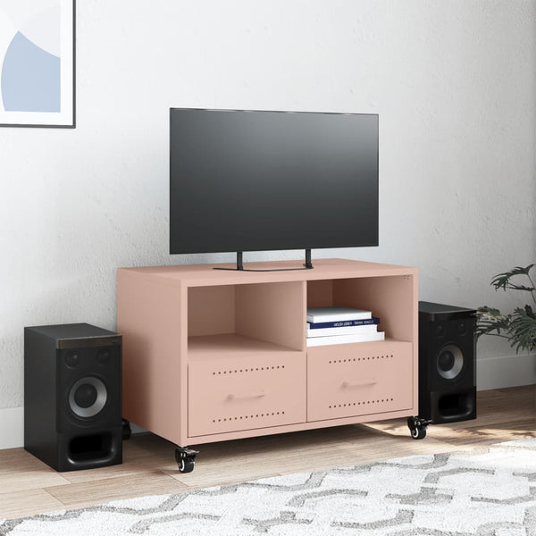 Rosa TV-Schrank aus Stahl – 68 cm