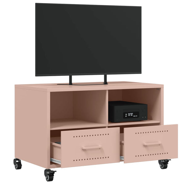 Rosa TV-Schrank aus Stahl – 68 cm