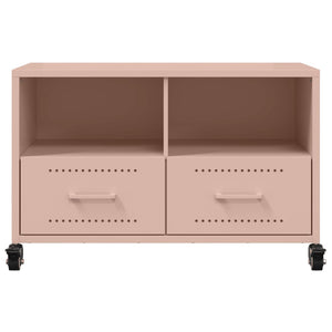 Rosa TV-Schrank aus Stahl – 68 cm