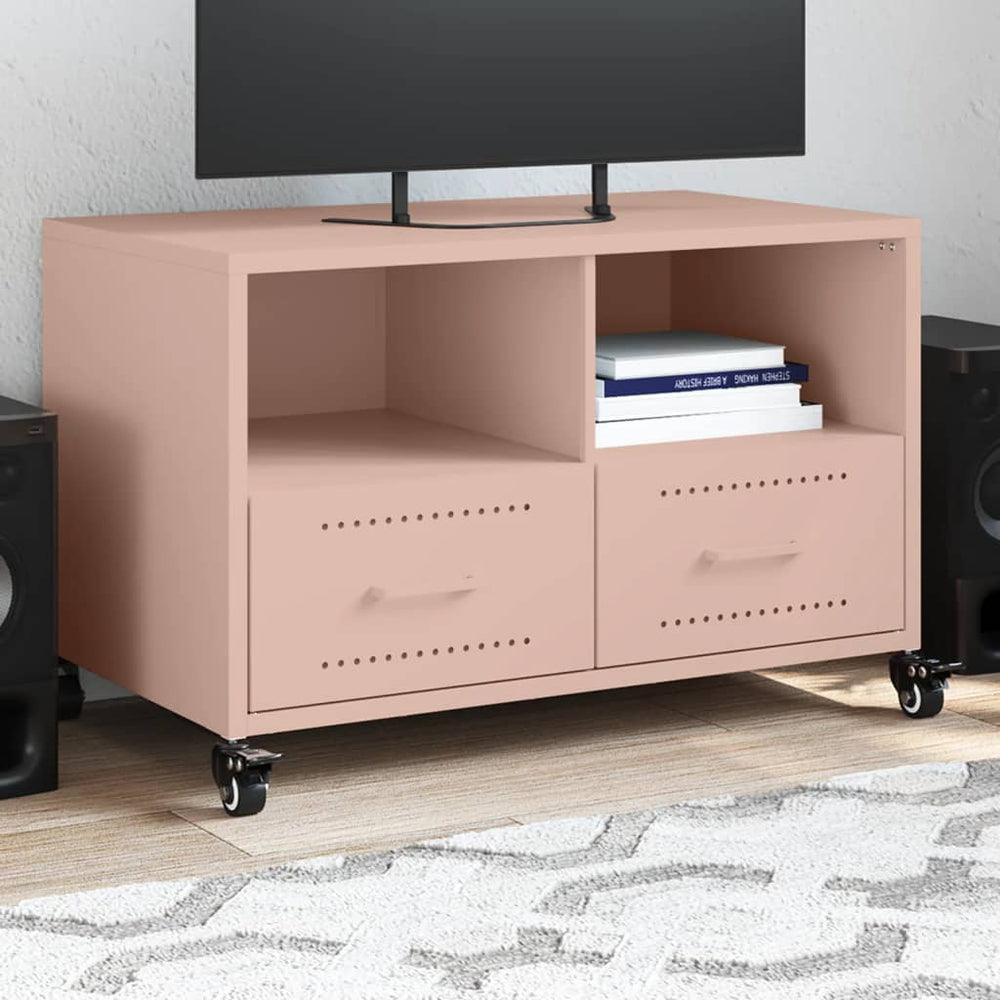 Rosa TV-Schrank aus Stahl – 68 cm