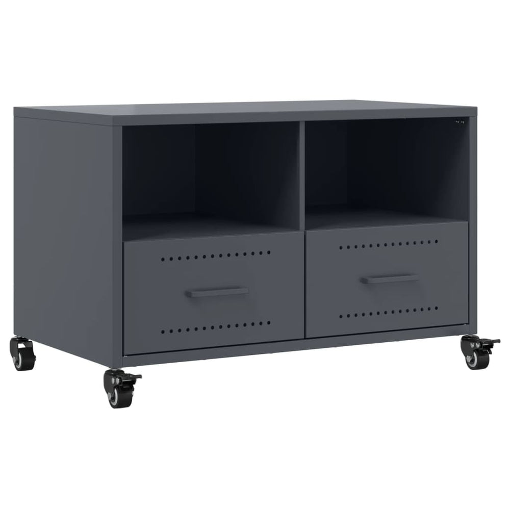 vidaXL Meuble TV Anthracite 68x39x43,5 cm Acier