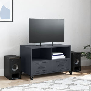 Anthrazit TV-Schrank aus Stahl, 68 cm