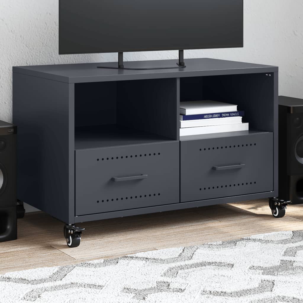 Anthrazit TV-Schrank aus Stahl, 68 cm