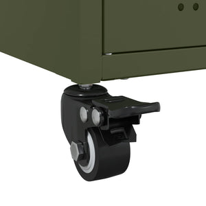 Olivgrüner TV-Schrank aus Stahl, 68 cm