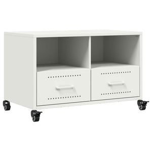 Weißer TV-Schrank aus Stahl, 68 cm