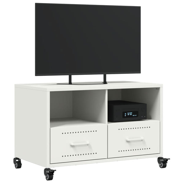 Weißer TV-Schrank aus Stahl, 68 cm