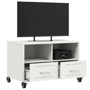 Weißer TV-Schrank aus Stahl, 68 cm