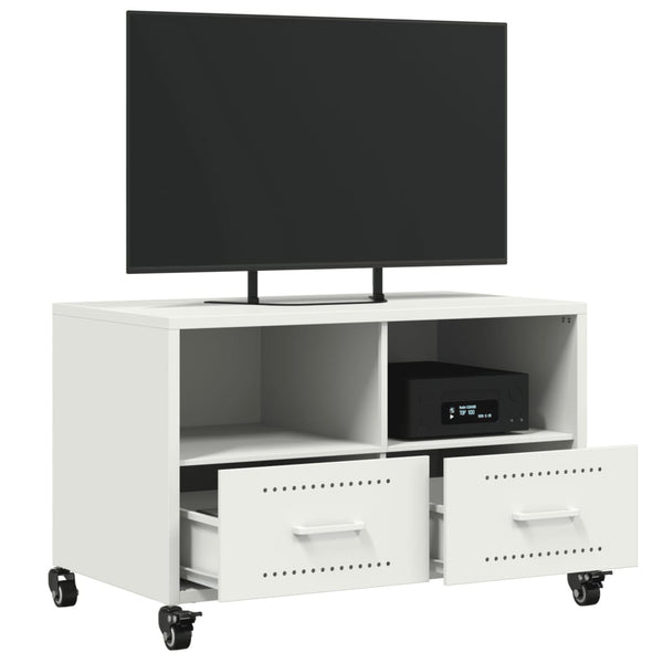 Weißer TV-Schrank aus Stahl, 68 cm