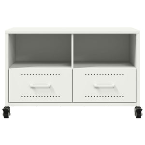 Weißer TV-Schrank aus Stahl, 68 cm