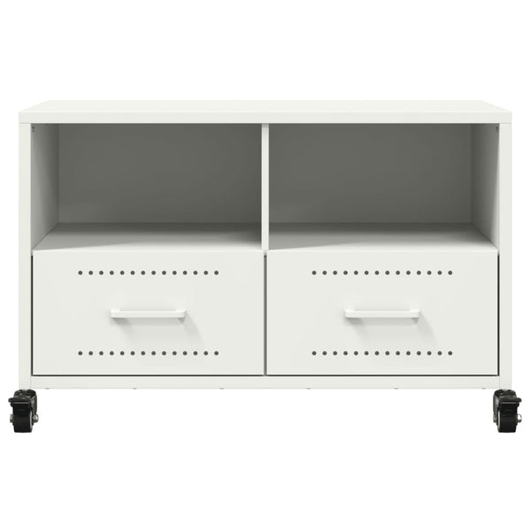 Weißer TV-Schrank aus Stahl, 68 cm
