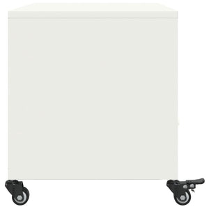 Weißer TV-Schrank aus Stahl, 68 cm