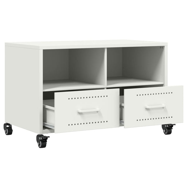 Weißer TV-Schrank aus Stahl, 68 cm