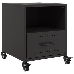Nachttische 2er Set Schwarz Stahl