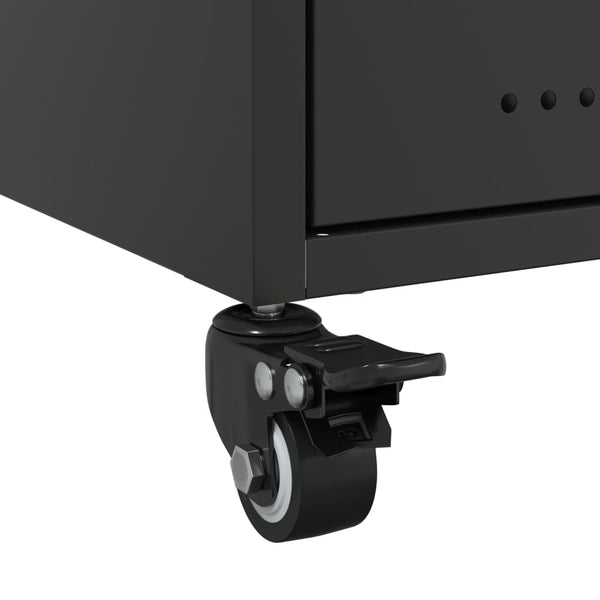 Nachttische 2er Set Schwarz Stahl