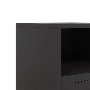 Nachttische 2er Set Schwarz Stahl