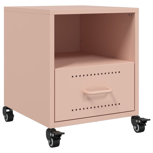 Nachttische 2er Set Rosa Stahl