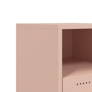 Nachttische 2er Set Rosa Stahl