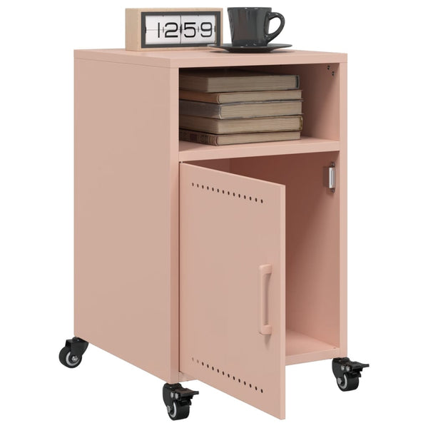 Nachttische 2er Set Rosa Stahl