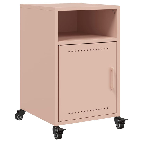 Nachttische 2er Set Rosa Stahl