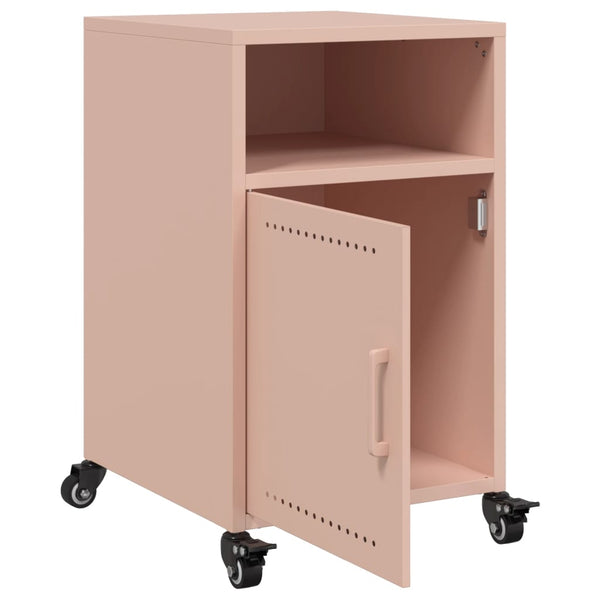 Nachttische 2er Set Rosa Stahl