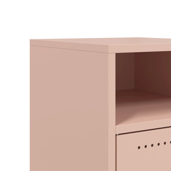 Nachttische 2er Set Rosa Stahl