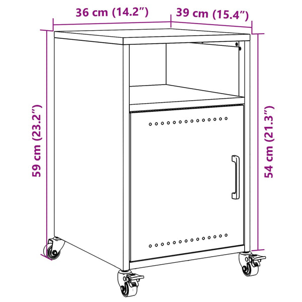 Senfgelbe Nachttische, 2er Set