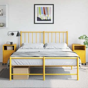Senfgelbe Nachttische, 2er Set