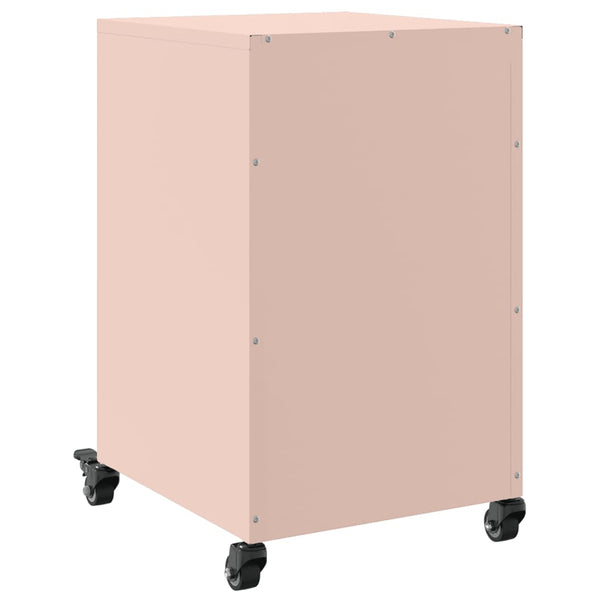 Rosa Nachttisch Stahl 36x39x59 cm
