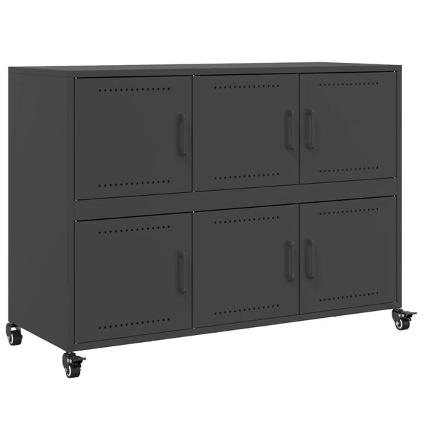 Schwarzes Stahl Sideboard 100,5 cm