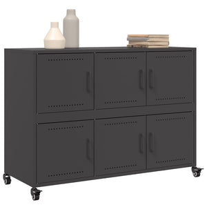 Schwarzes Stahl Sideboard 100,5 cm
