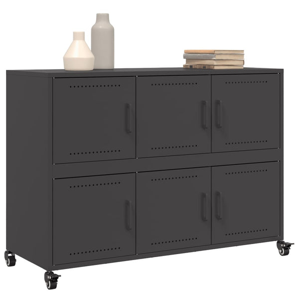 Schwarzes Stahl Sideboard 100,5 cm