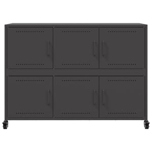 Schwarzes Stahl Sideboard 100,5 cm