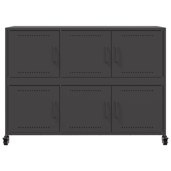 Schwarzes Stahl Sideboard 100,5 cm