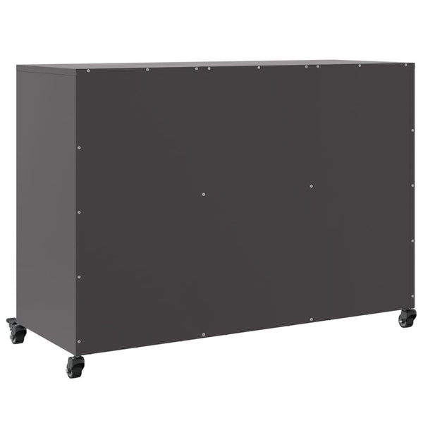 Schwarzes Stahl Sideboard 100,5 cm