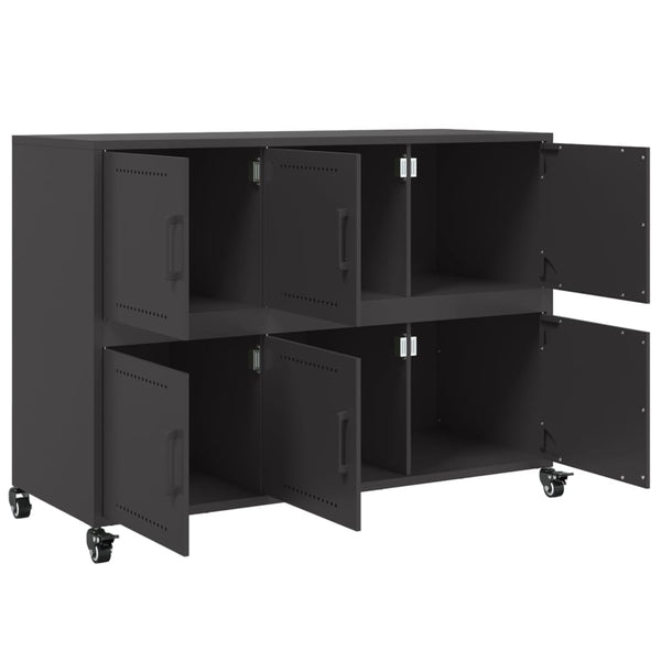 Schwarzes Stahl Sideboard 100,5 cm