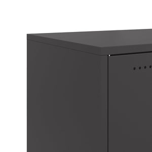 Schwarzes Stahl Sideboard 100,5 cm