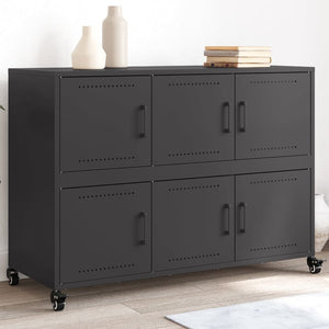 Schwarzes Stahl Sideboard 100,5 cm