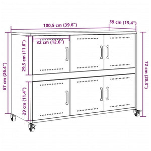 Rosa Stahl Sideboard 100cm