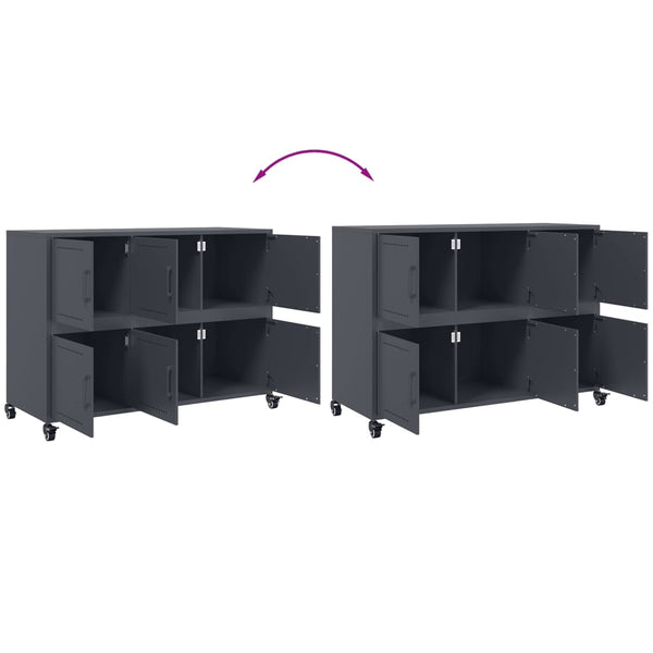 Anthrazit Sideboard Stahl 100,5 cm