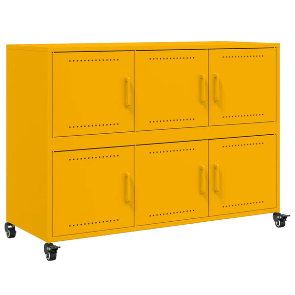Sideboard Senfgelb Stahl 100,5 cm