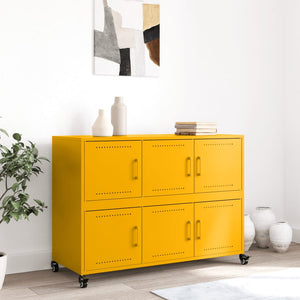 Sideboard Senfgelb Stahl 100,5 cm