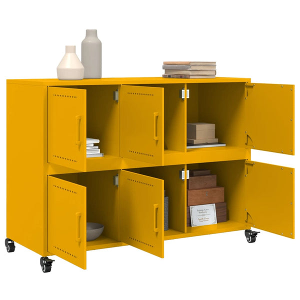Sideboard Senfgelb Stahl 100,5 cm