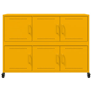 Sideboard Senfgelb Stahl 100,5 cm