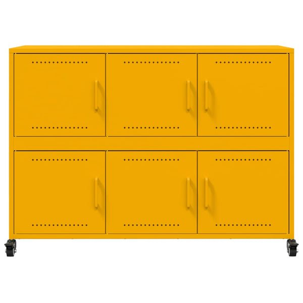 Sideboard Senfgelb Stahl 100,5 cm