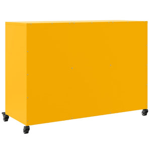 Sideboard Senfgelb Stahl 100,5 cm