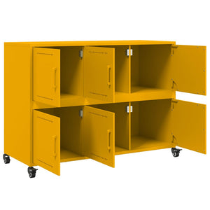 Sideboard Senfgelb Stahl 100,5 cm