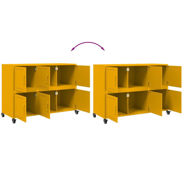 Sideboard Senfgelb Stahl 100,5 cm