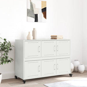 Weißes Stahl Sideboard, 100,5 cm