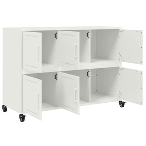 Weißes Stahl Sideboard, 100,5 cm