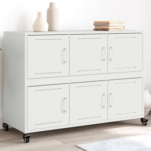 Weißes Stahl Sideboard, 100,5 cm